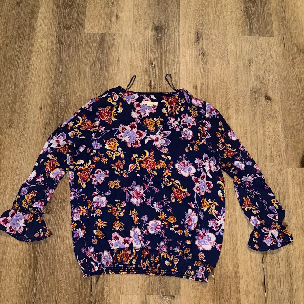 Cooper & Ella Navy Floral Blouse